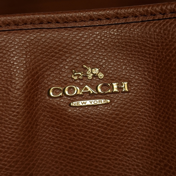 Coach Brown Pebble Leather Handbag - Picture 2 of 8